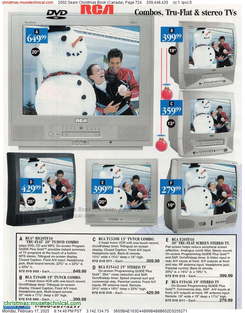 2002 Sears Christmas Book (Canada), Page 724