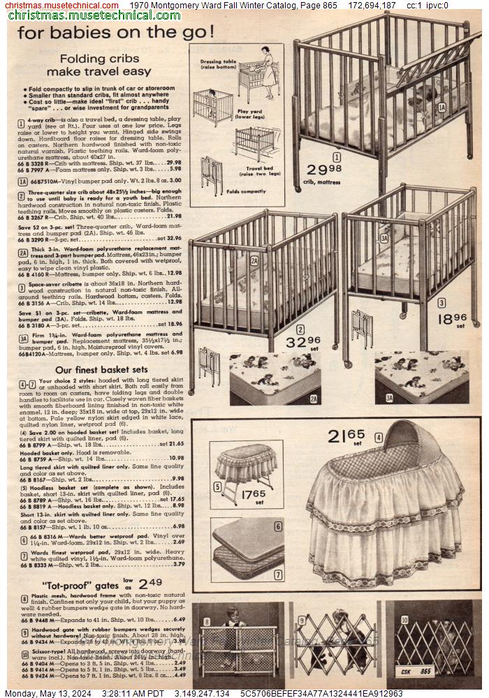 1970 Montgomery Ward Fall Winter Catalog, Page 865