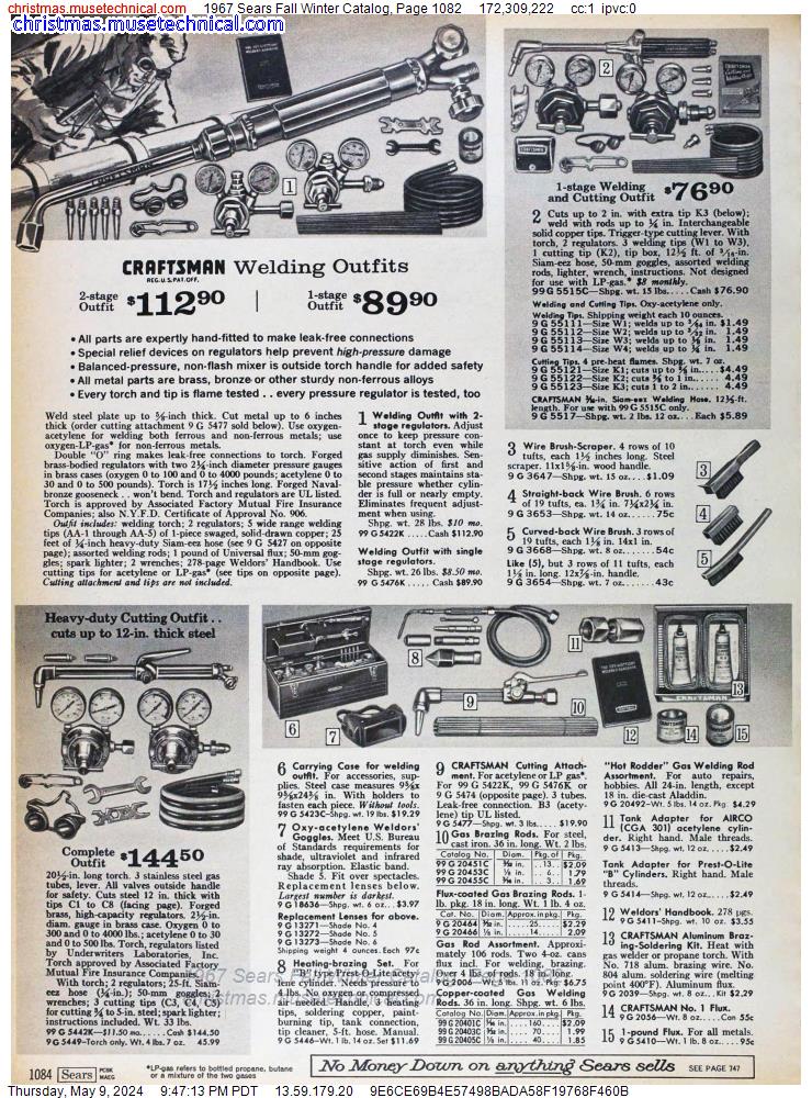 1967 Sears Fall Winter Catalog, Page 1082