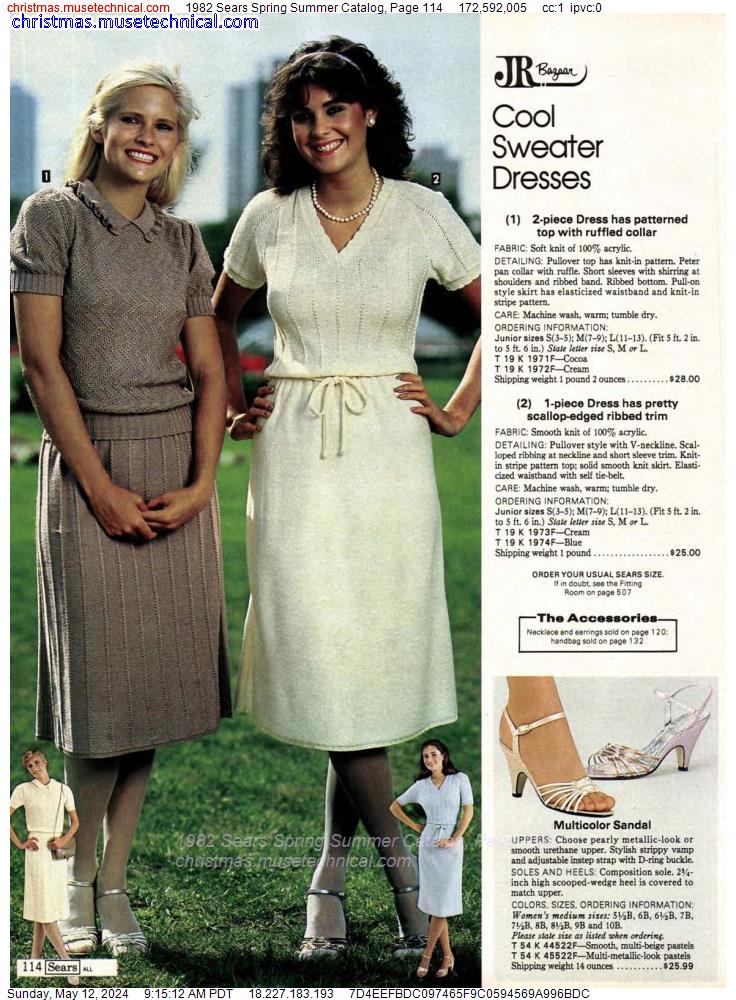 1982 Sears Spring Summer Catalog, Page 114