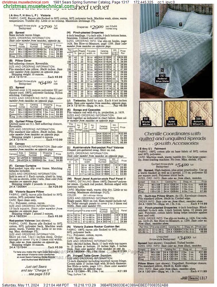 1981 Sears Spring Summer Catalog, Page 1317
