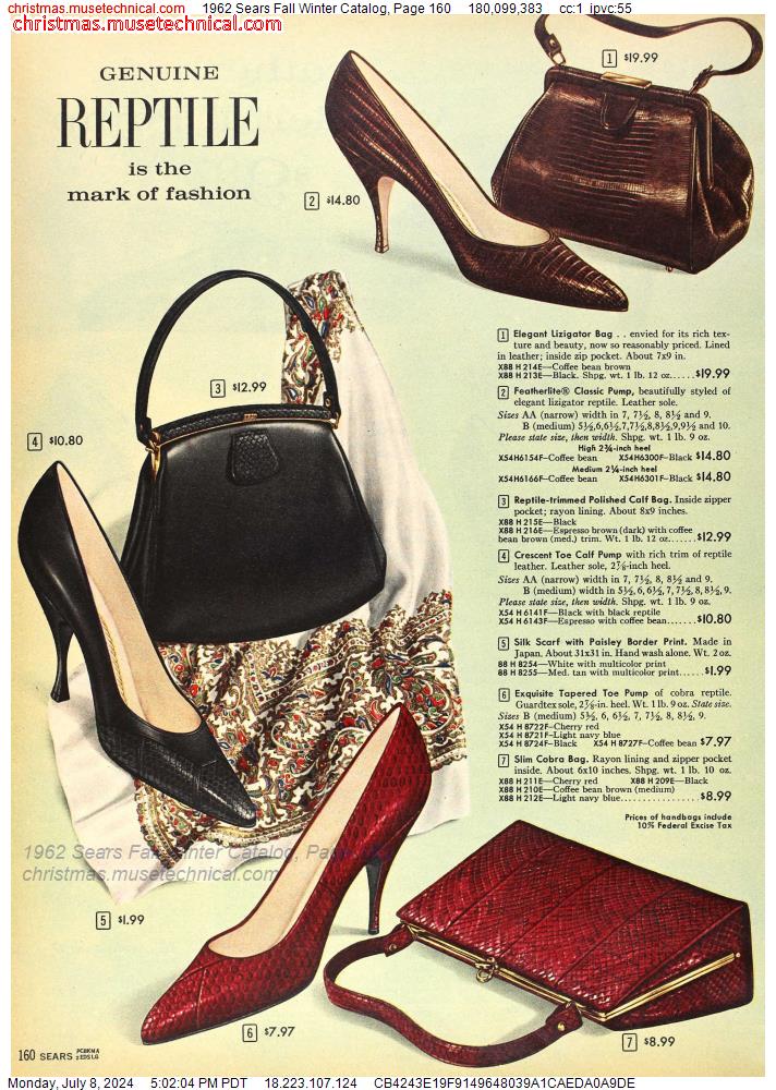 1962 Sears Fall Winter Catalog, Page 160
