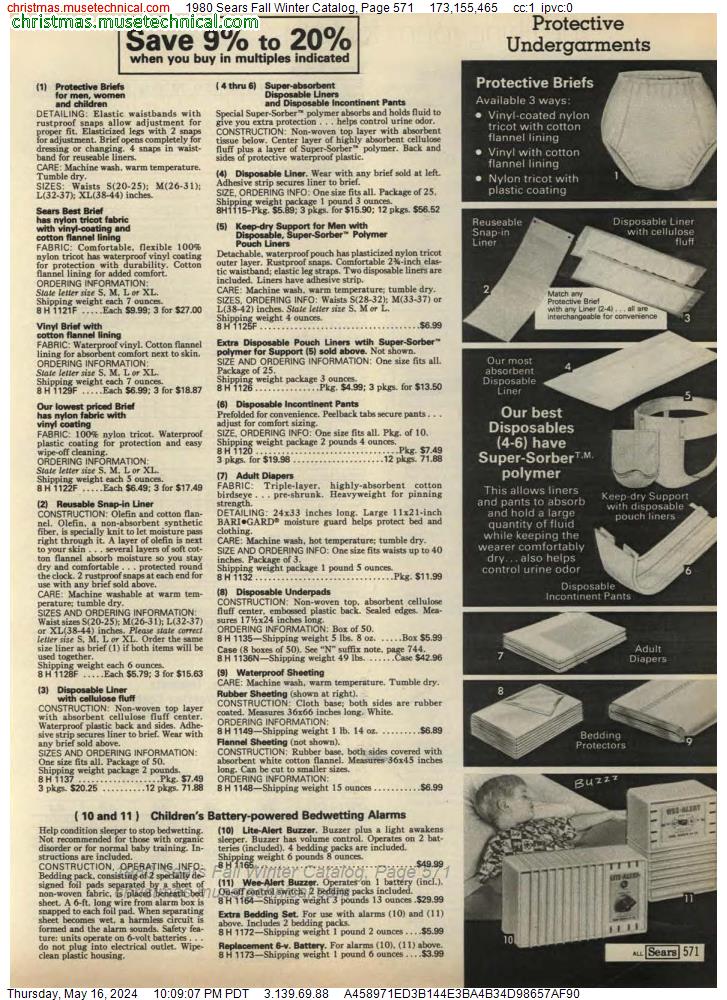1980 Sears Fall Winter Catalog, Page 571