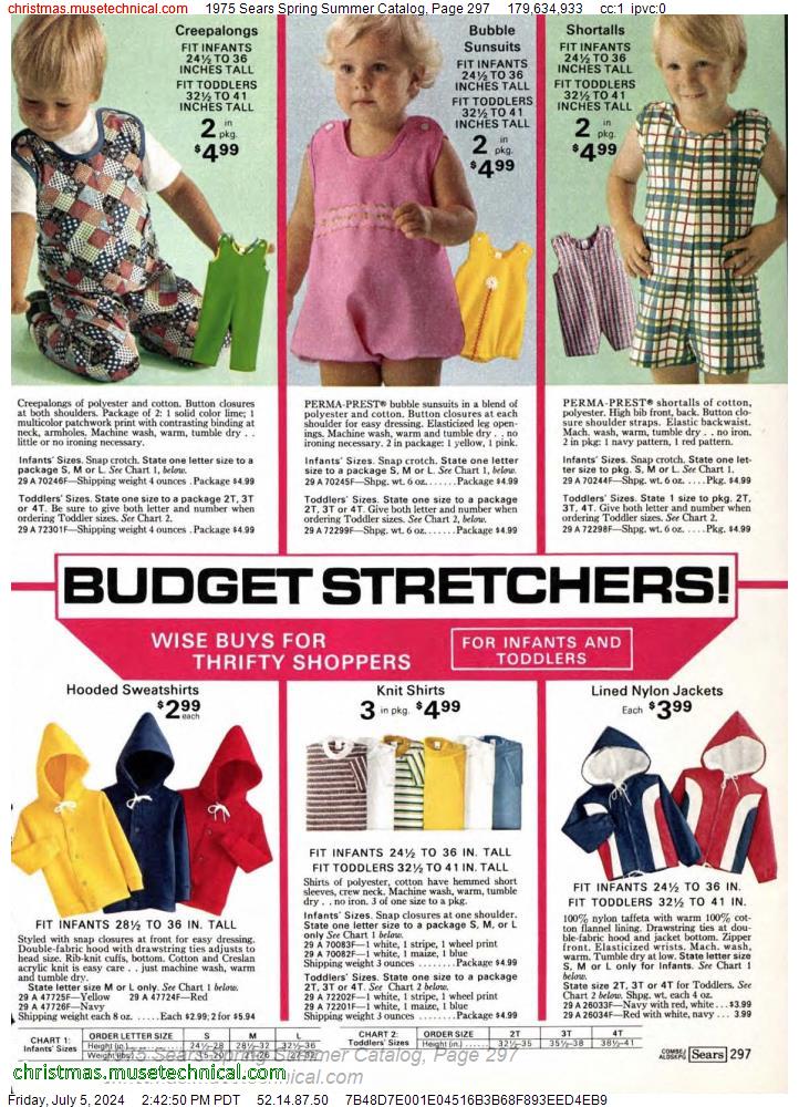 1975 Sears Spring Summer Catalog, Page 297