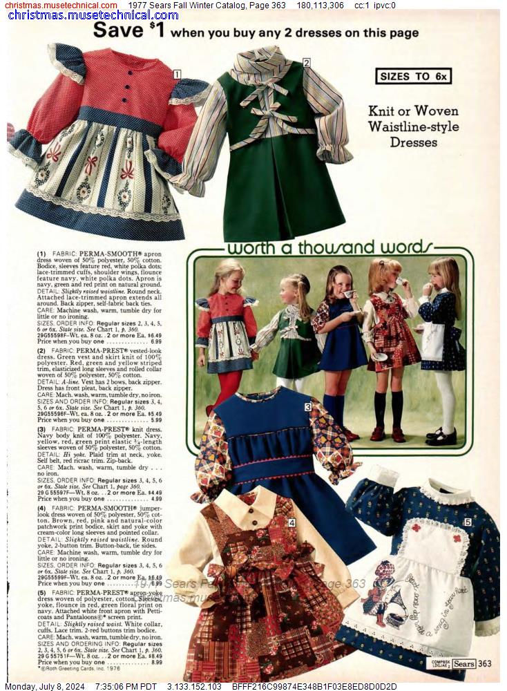 1977 Sears Fall Winter Catalog, Page 363