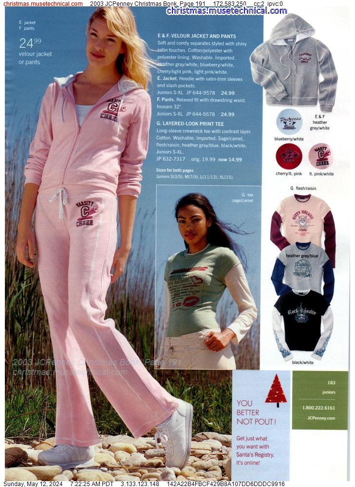 2003 JCPenney Christmas Book, Page 191