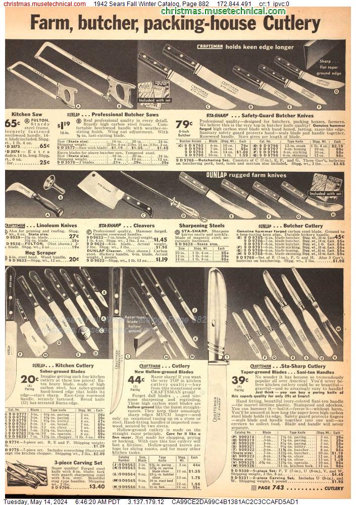 1942 Sears Fall Winter Catalog, Page 882
