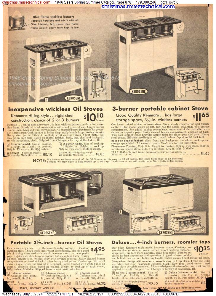 1946 Sears Spring Summer Catalog, Page 878