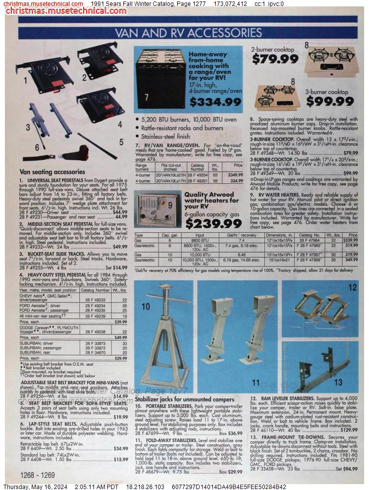 1991 Sears Fall Winter Catalog, Page 1277