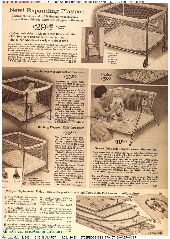 1964 Sears Spring Summer Catalog, Page 579
