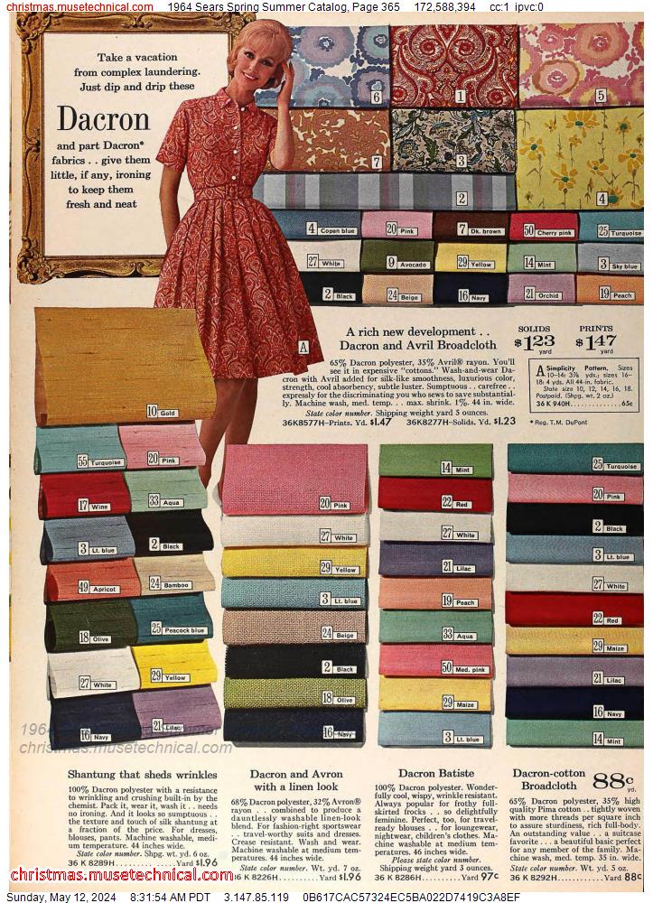 1964 Sears Spring Summer Catalog, Page 365