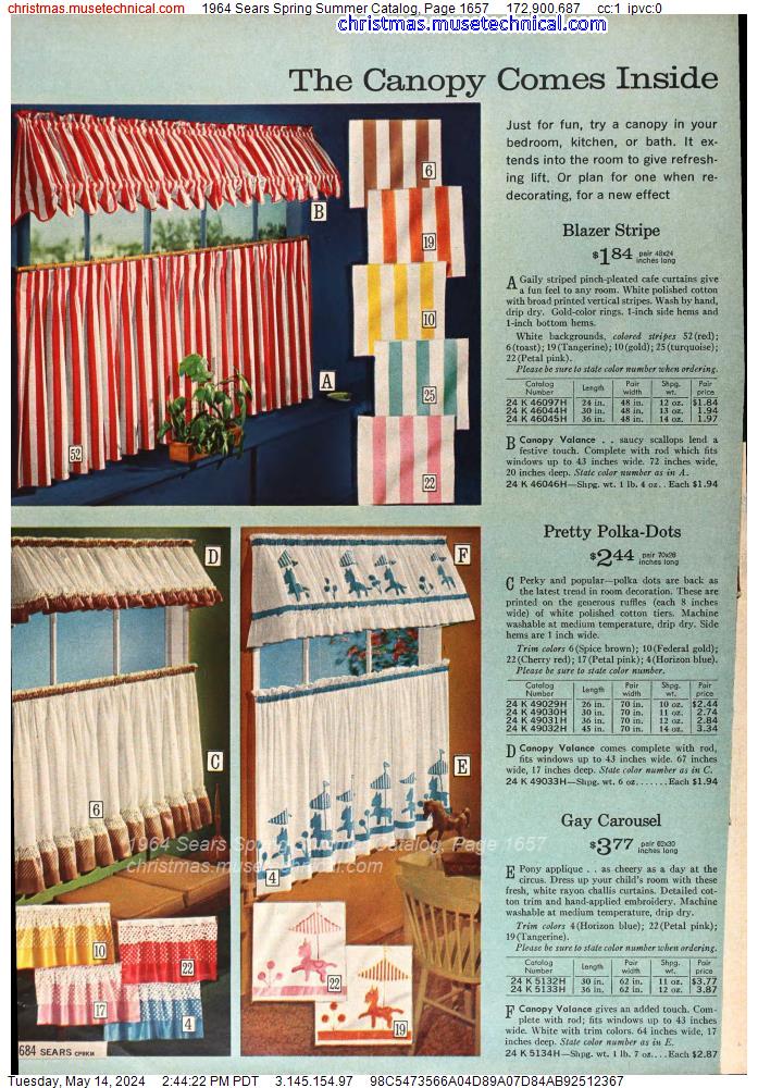 1964 Sears Spring Summer Catalog, Page 1657