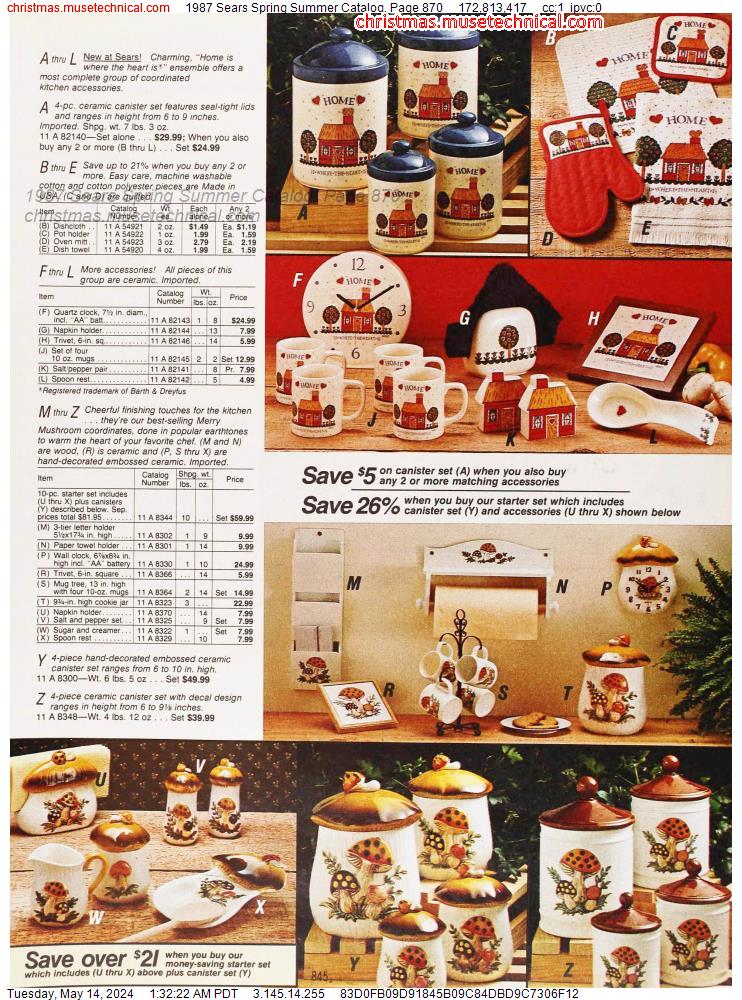 1987 Sears Spring Summer Catalog, Page 870