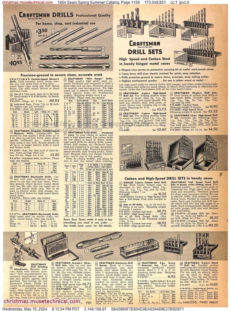 1954 Sears Spring Summer Catalog, Page 1159