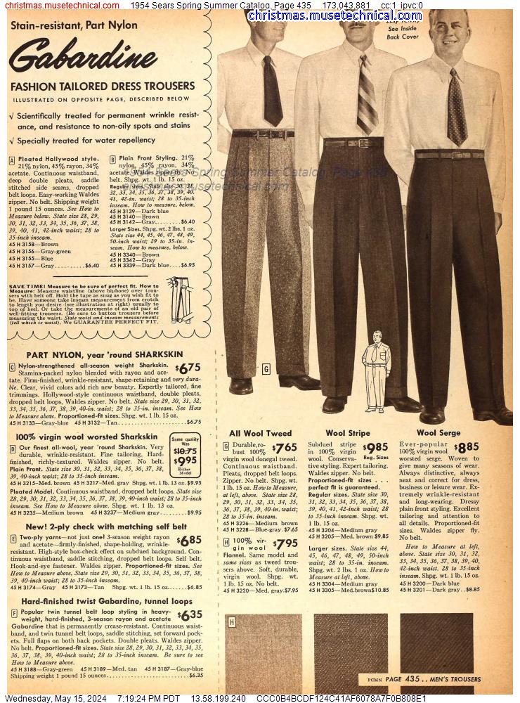 1954 Sears Spring Summer Catalog, Page 435