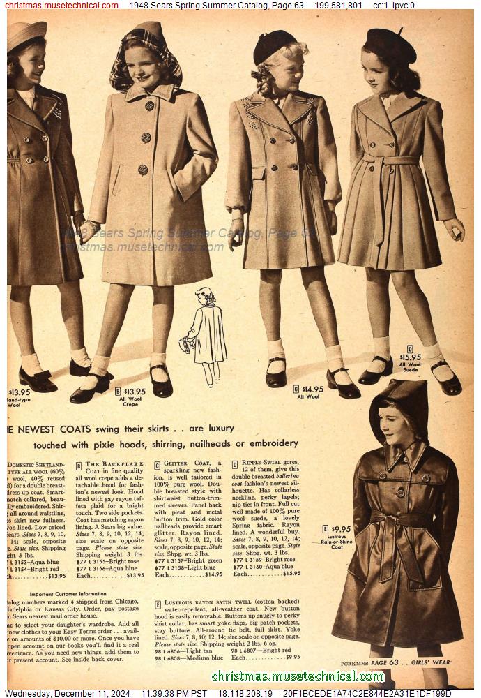 1948 Sears Spring Summer Catalog, Page 63