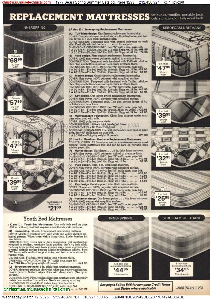 1977 Sears Spring Summer Catalog, Page 1233