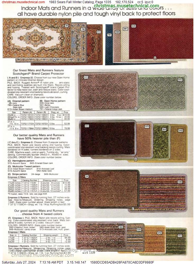 1983 Sears Fall Winter Catalog, Page 1335