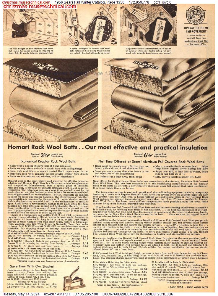 1956 Sears Fall Winter Catalog, Page 1350