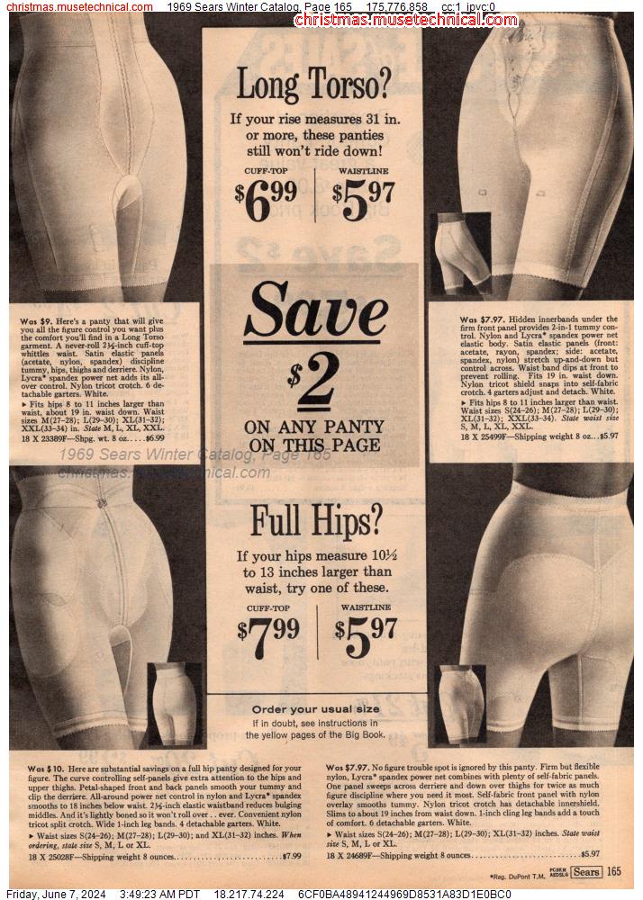 1969 Sears Winter Catalog, Page 165