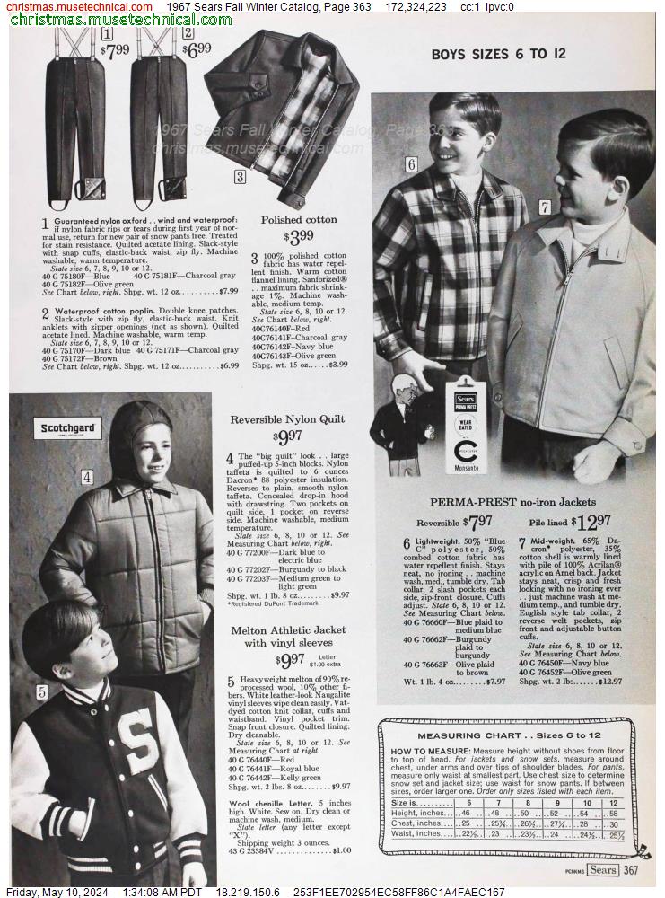 1967 Sears Fall Winter Catalog, Page 363