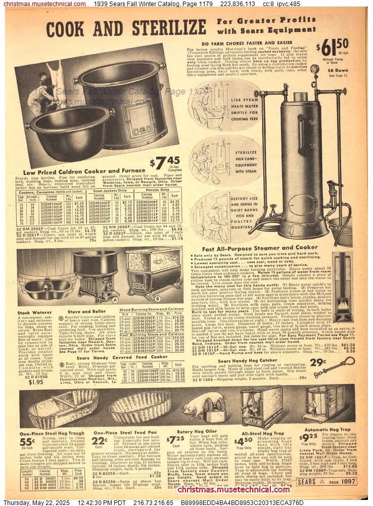1939 Sears Fall Winter Catalog, Page 1179