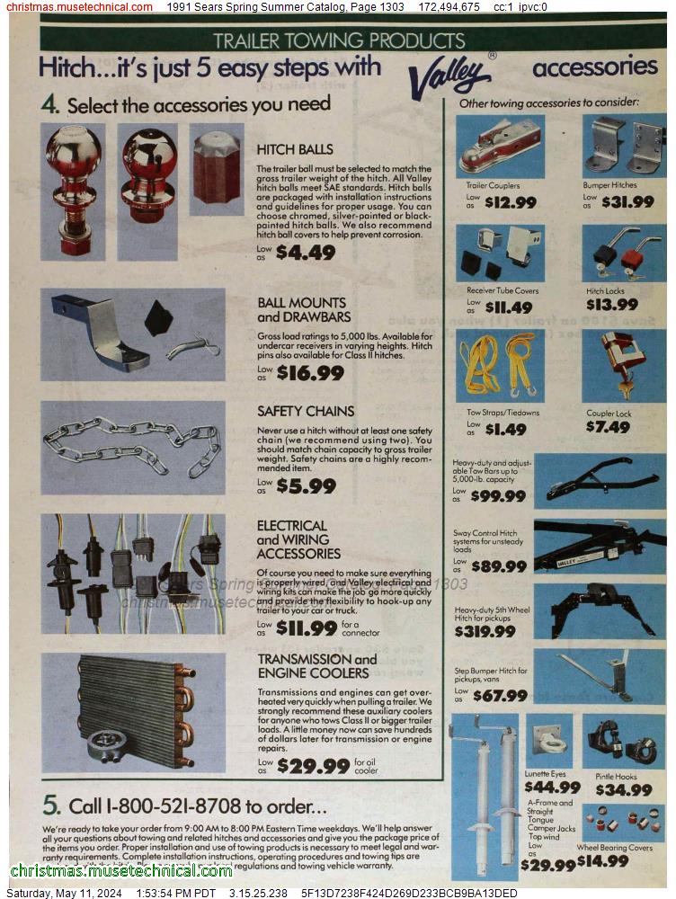 1991 Sears Spring Summer Catalog, Page 1303
