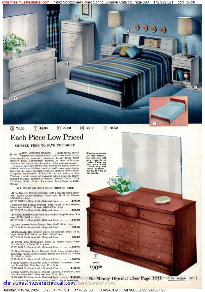 1962 Montgomery Ward Spring Summer Catalog, Page 683