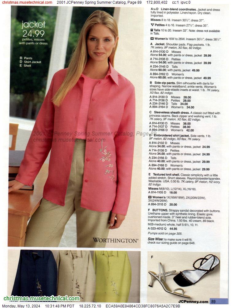 2001 JCPenney Spring Summer Catalog, Page 89