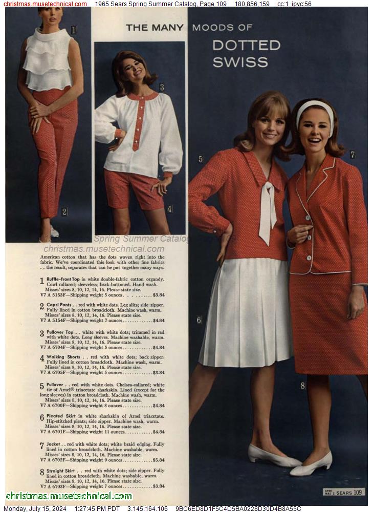 1965 Sears Spring Summer Catalog, Page 109