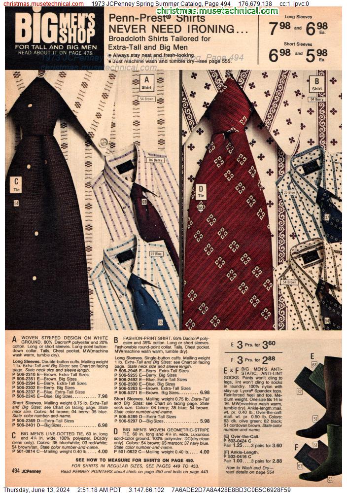 1973 JCPenney Spring Summer Catalog, Page 494
