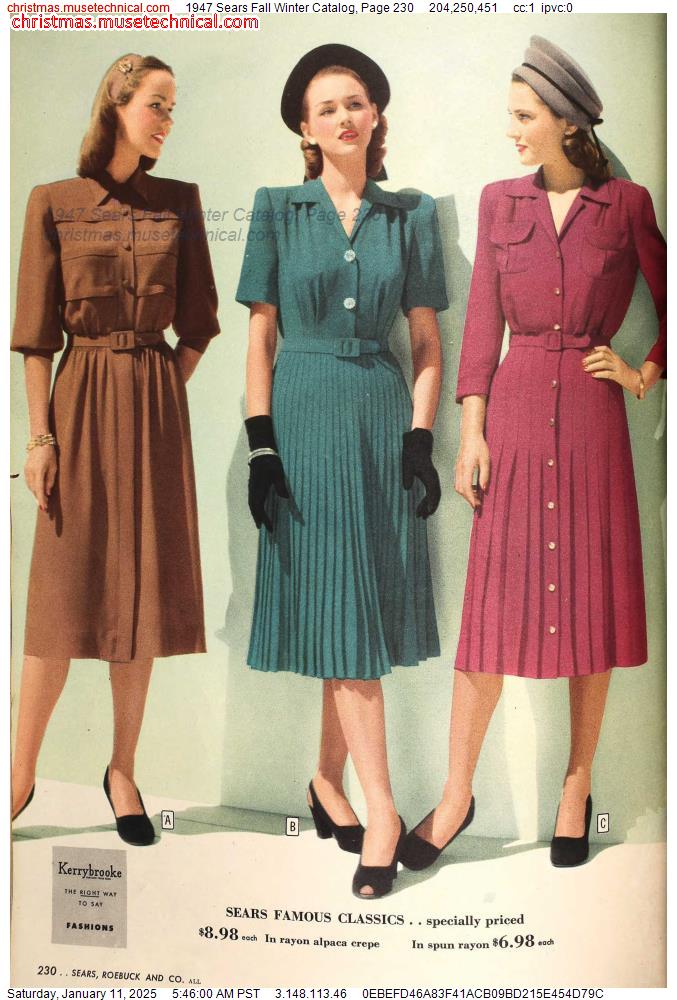 1947 Sears Fall Winter Catalog, Page 230