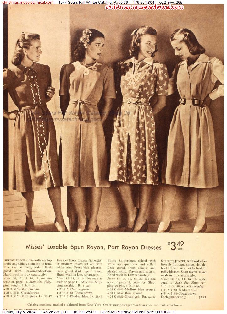 1944 Sears Fall Winter Catalog, Page 26