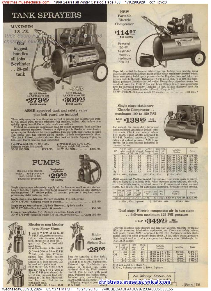 1968 Sears Fall Winter Catalog, Page 753