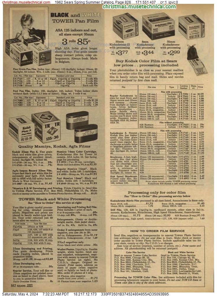 1962 Sears Spring Summer Catalog, Page 826