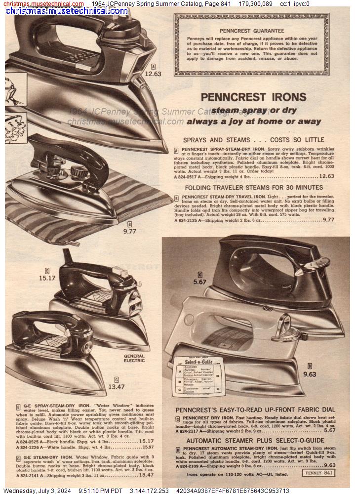 1964 JCPenney Spring Summer Catalog, Page 841