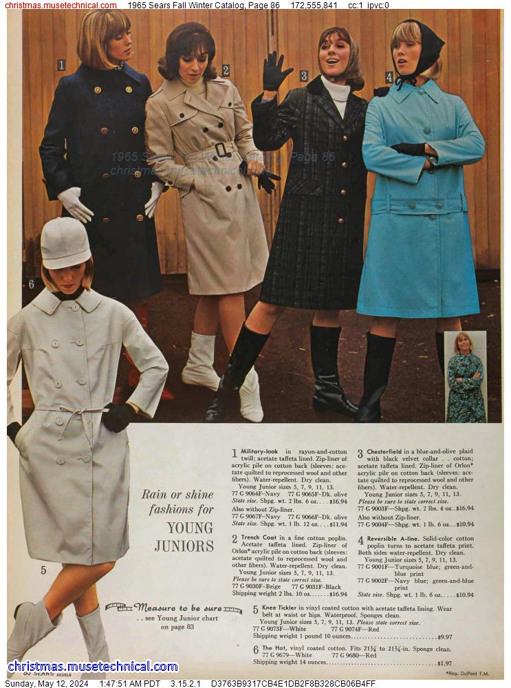 1965 Sears Fall Winter Catalog, Page 86
