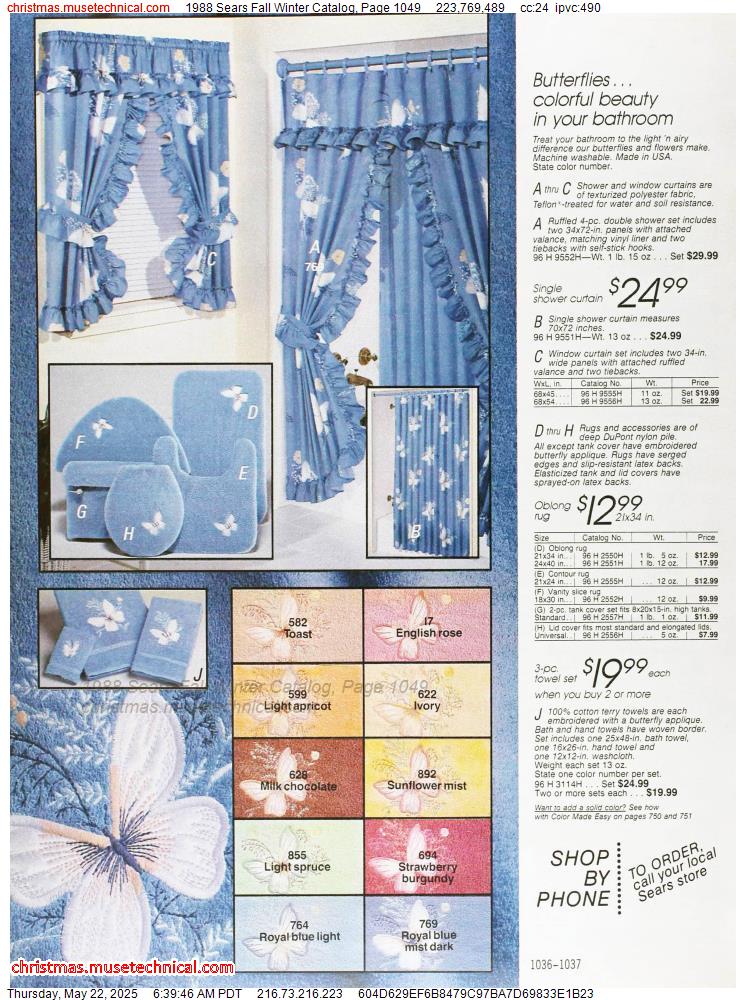 1988 Sears Fall Winter Catalog, Page 1049