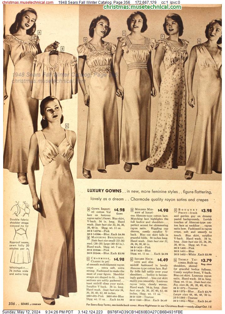 1948 Sears Fall Winter Catalog, Page 356