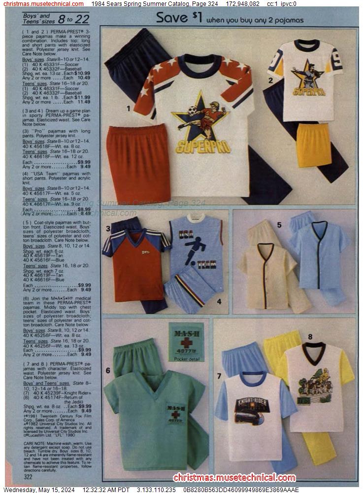 1984 Sears Spring Summer Catalog, Page 324