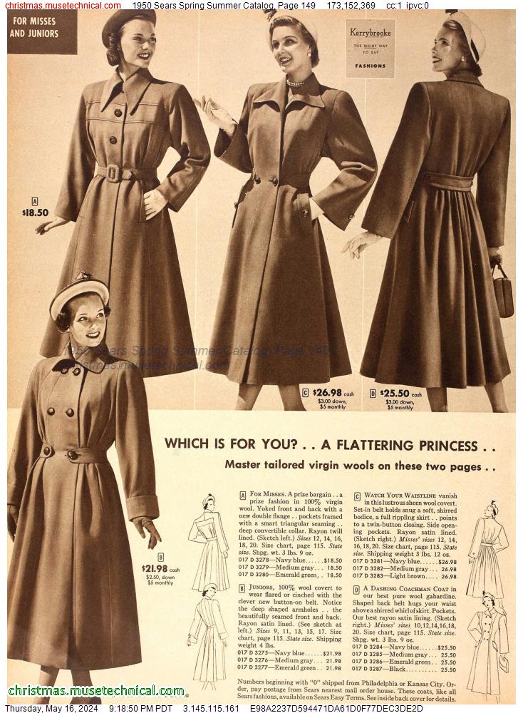 1950 Sears Spring Summer Catalog, Page 149