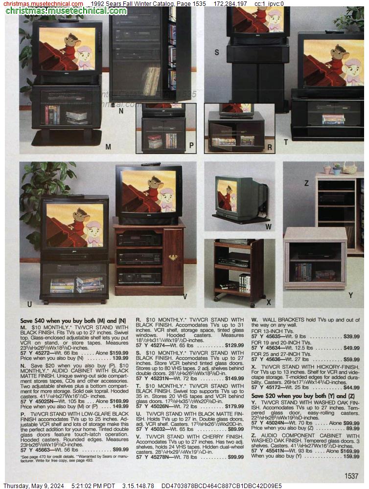 1992 Sears Fall Winter Catalog, Page 1535