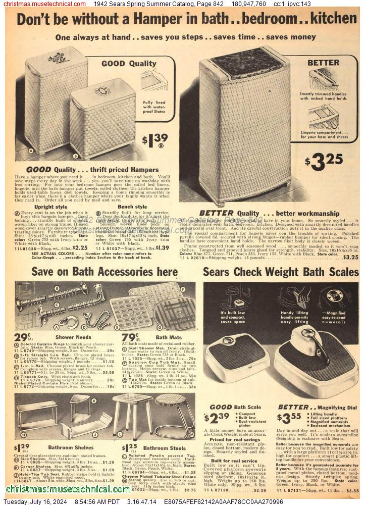 1942 Sears Spring Summer Catalog, Page 842