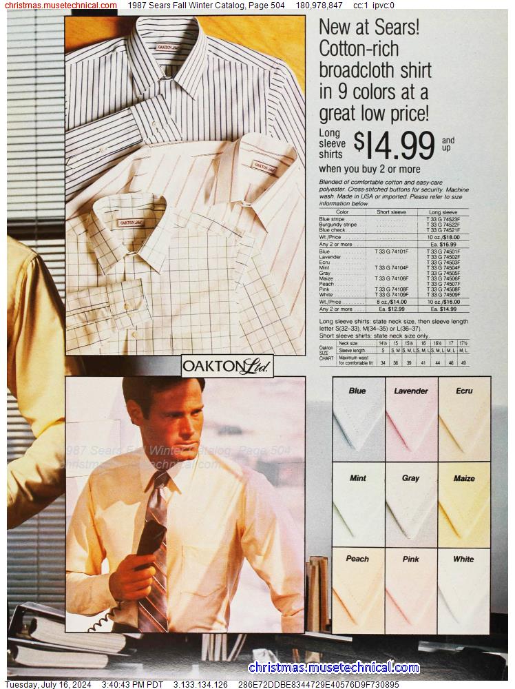 1987 Sears Fall Winter Catalog, Page 504
