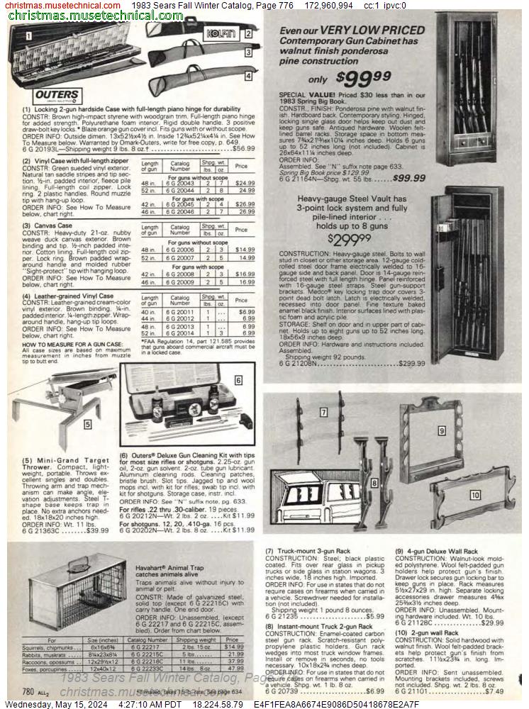 1983 Sears Fall Winter Catalog, Page 776