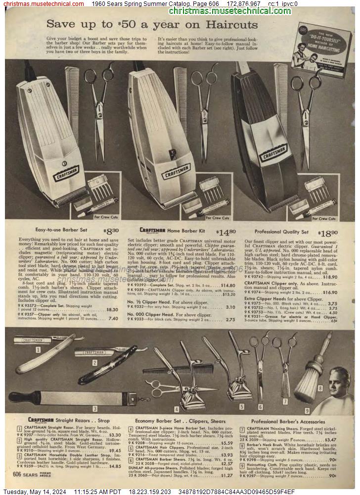 1960 Sears Spring Summer Catalog, Page 606