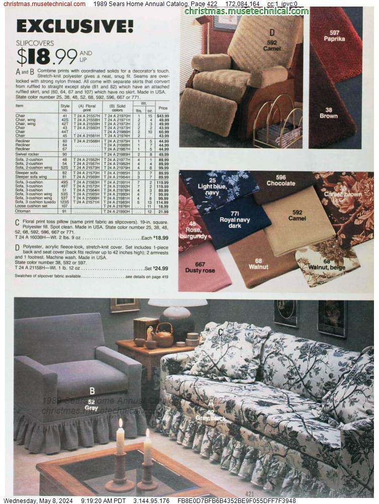 1989 Sears Home Annual Catalog, Page 422