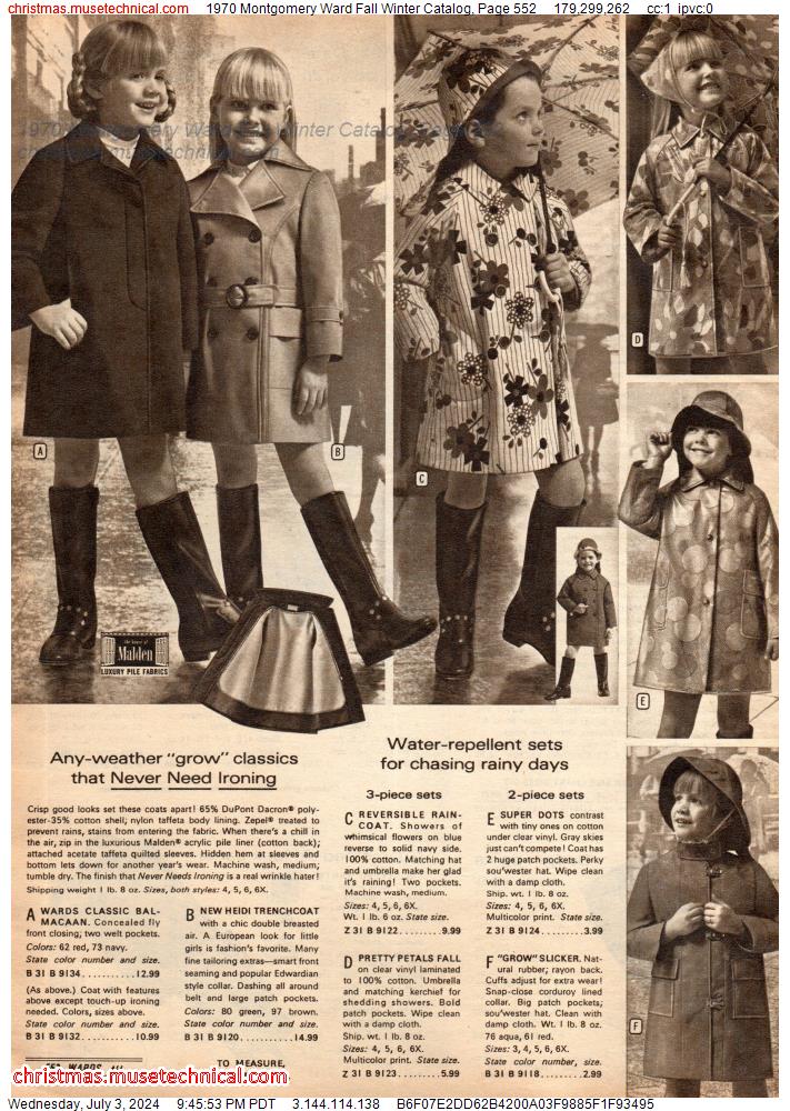 1970 Montgomery Ward Fall Winter Catalog, Page 552