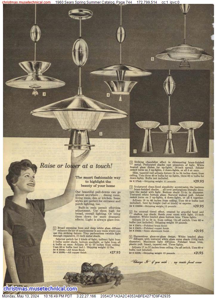 1960 Sears Spring Summer Catalog, Page 744