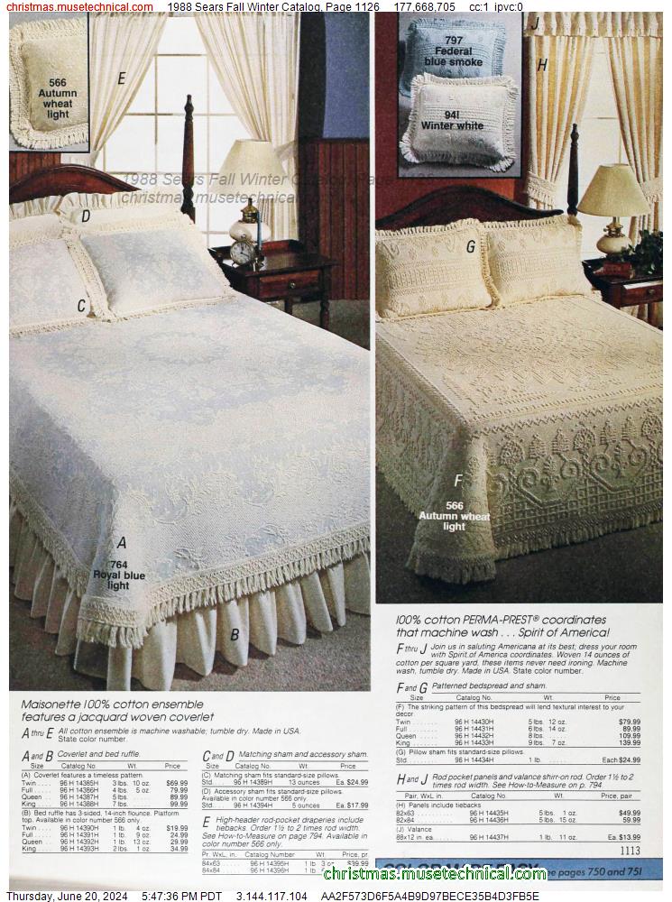 1988 Sears Fall Winter Catalog, Page 1126